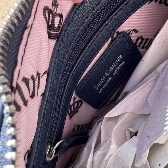 Juicy Couture Liquorice Black Romance Hobo Shoulder Bag! - Picture 8 of 11